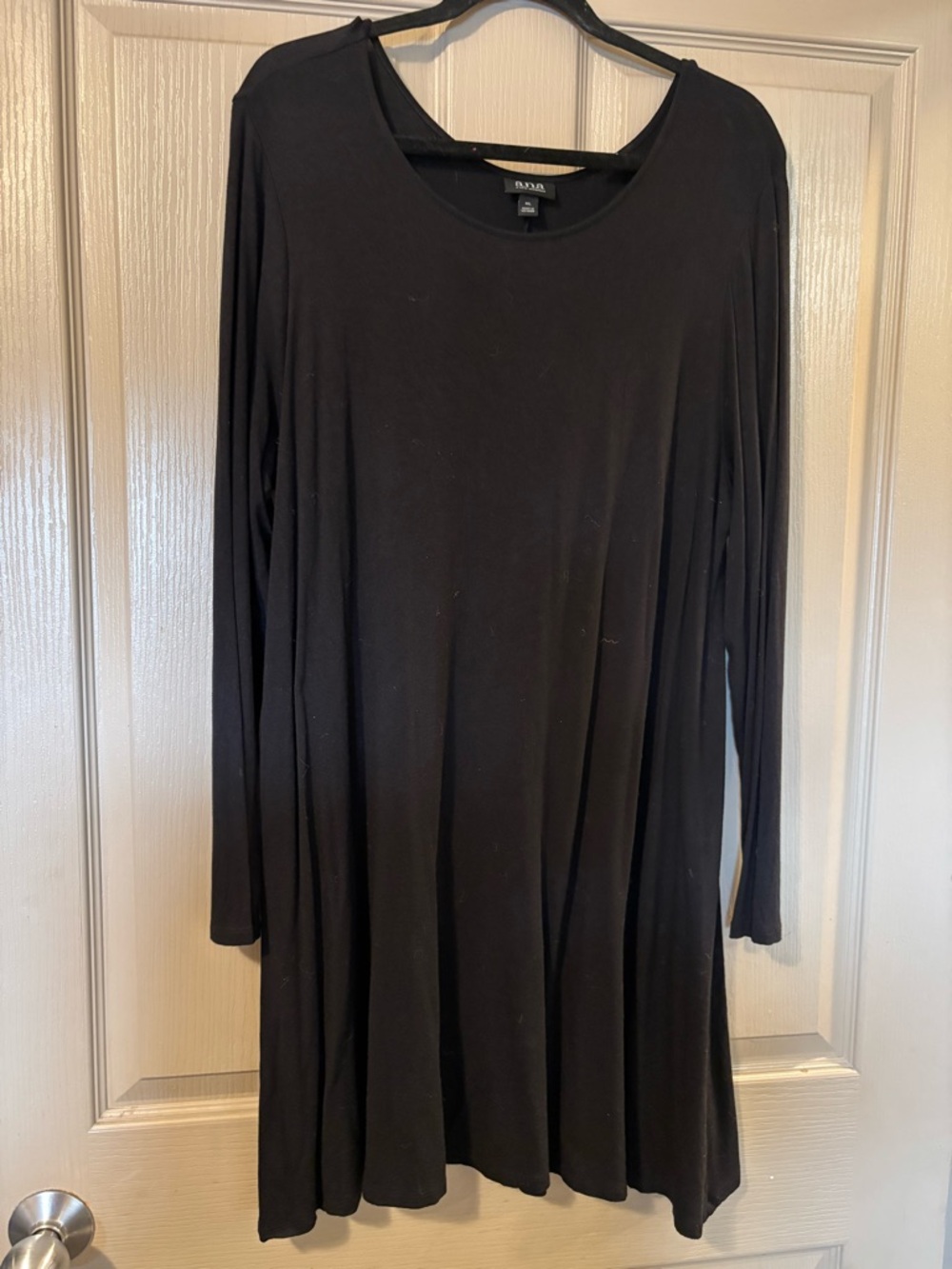 a.n.a Black Long-Sleeve Swing Top